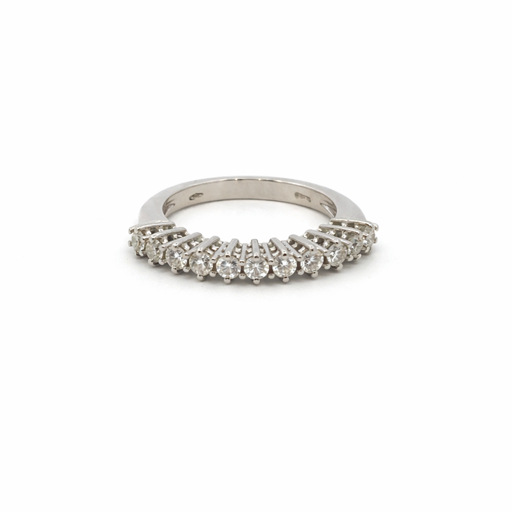 Anello veretta undici diamanti in oro bianco (1917)