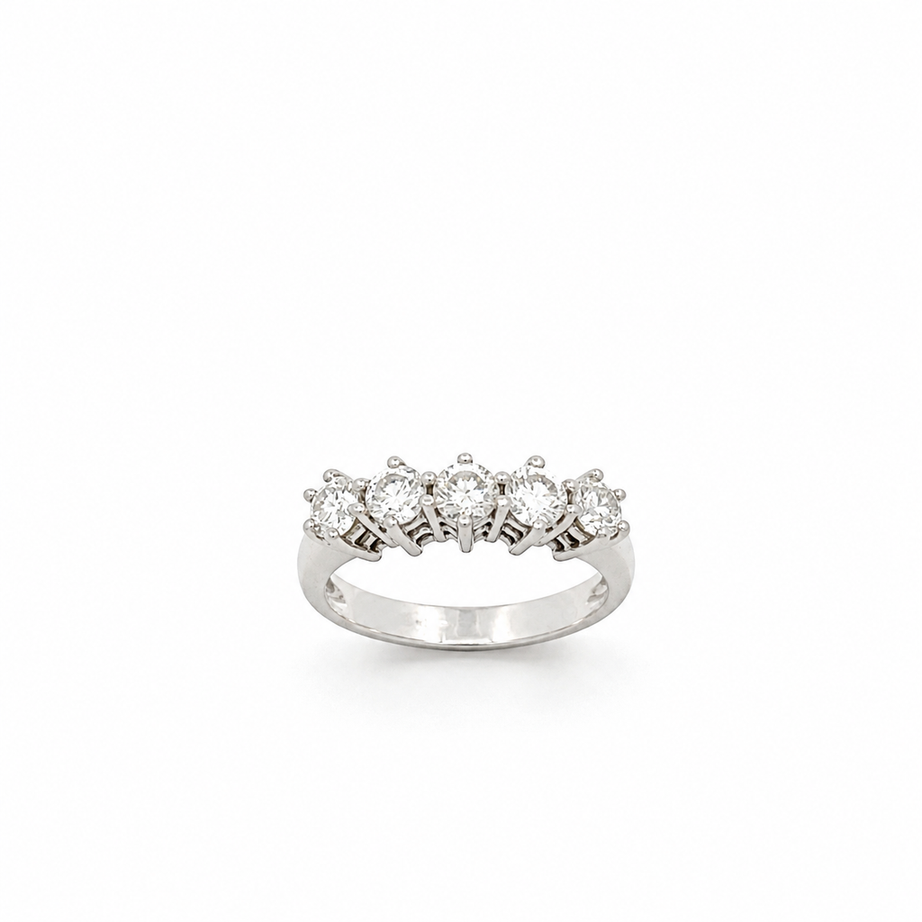Anello vera in oro bianco (2077)