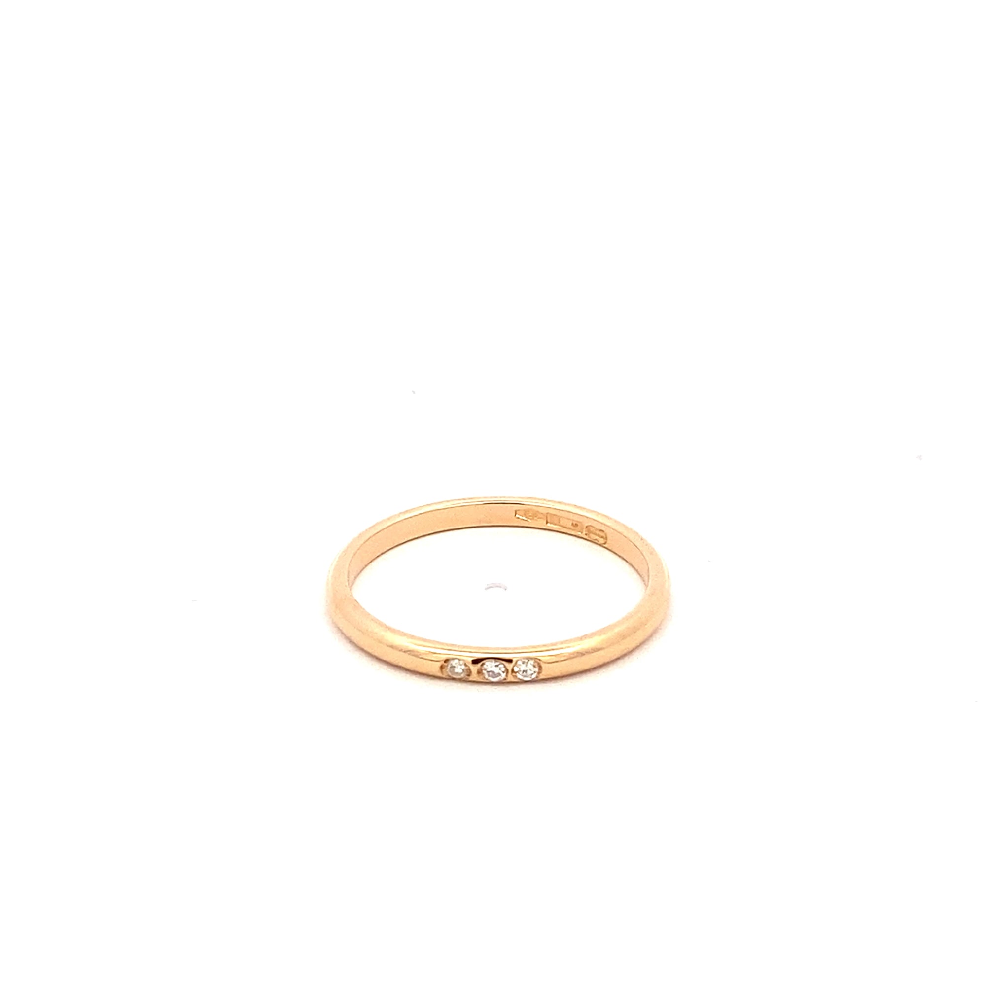 Anello in oro giallo e diamanti (1255)