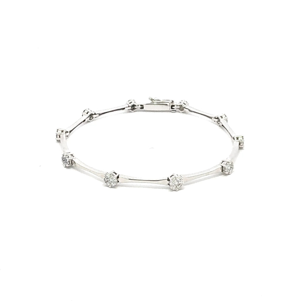 Bracciale in oro bianco e diamanti (M010)