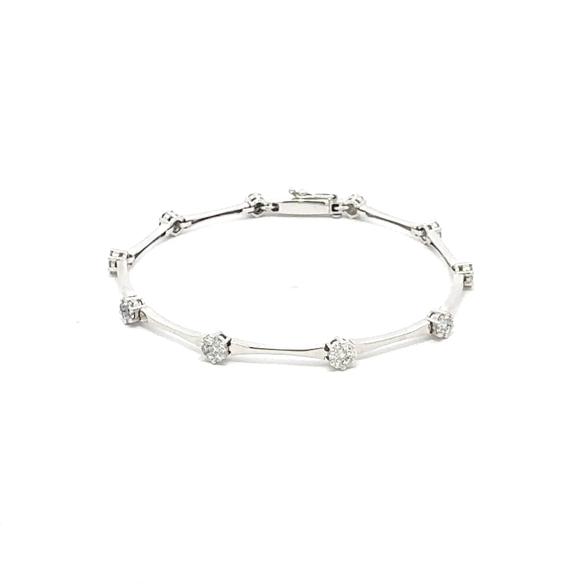 Bracciale in oro bianco e diamanti (M010)