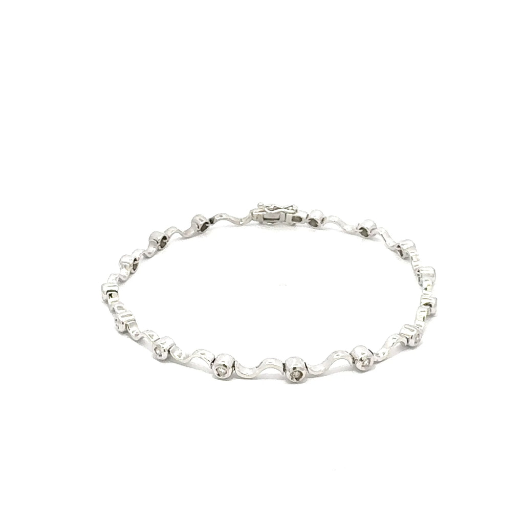 Bracciale in oro bianco e diamanti (2189)