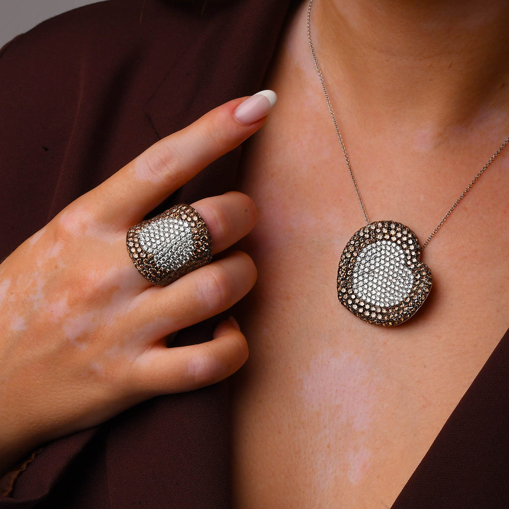 Anello Pasquale Bruni con pavè a cuore