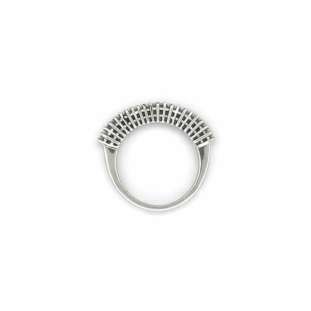 Anello veretta undici diamanti in oro bianco (1917)