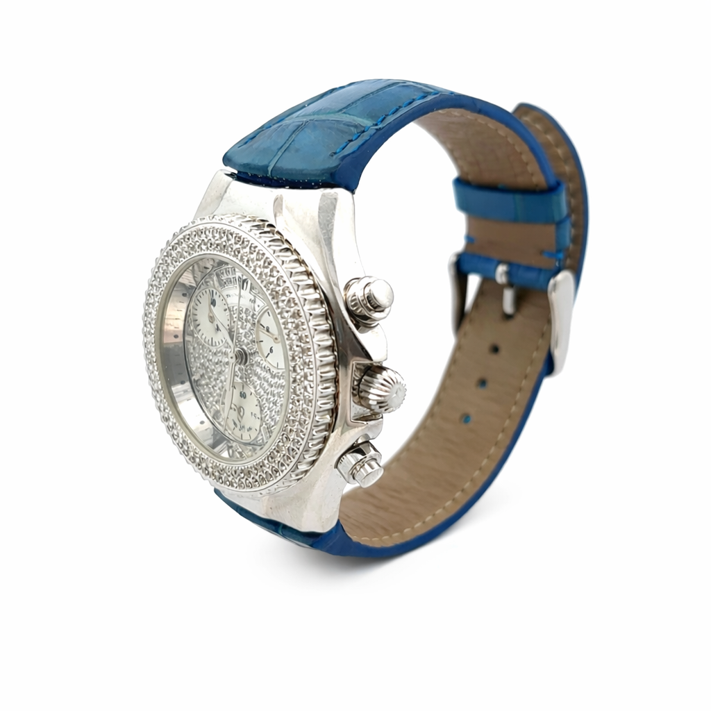 Orologio Techno Marine in acciaio e pavè