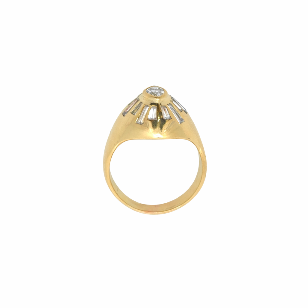 Anello mignolo in oro giallo e diamanti (1952)