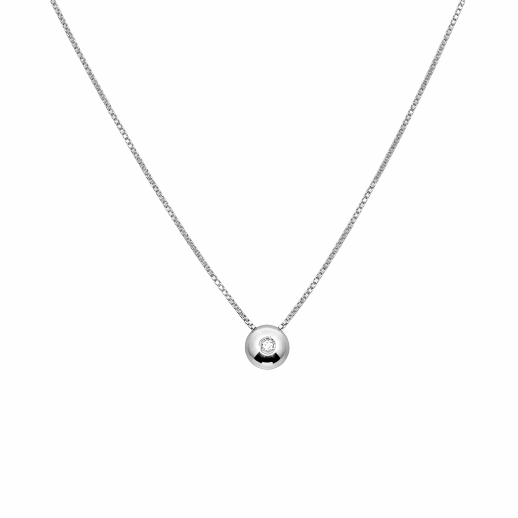 Collana punto luce in oro bianco (1477)