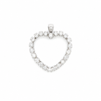 Collana cuore in oro bianco e diamanti (2239)