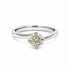 Anello solitario in oro bianco e diamanti (2157)