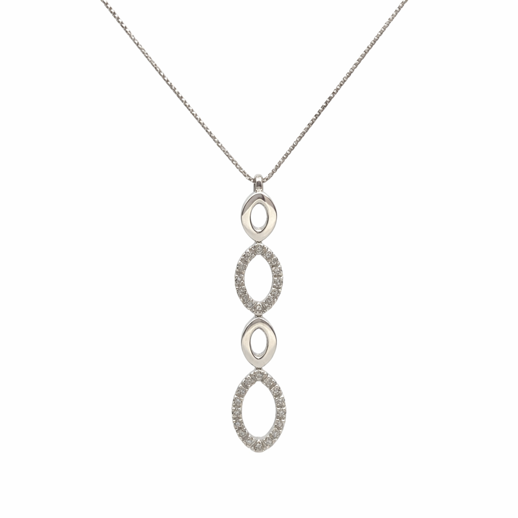 Collana in oro bianco e diamanti (1405)