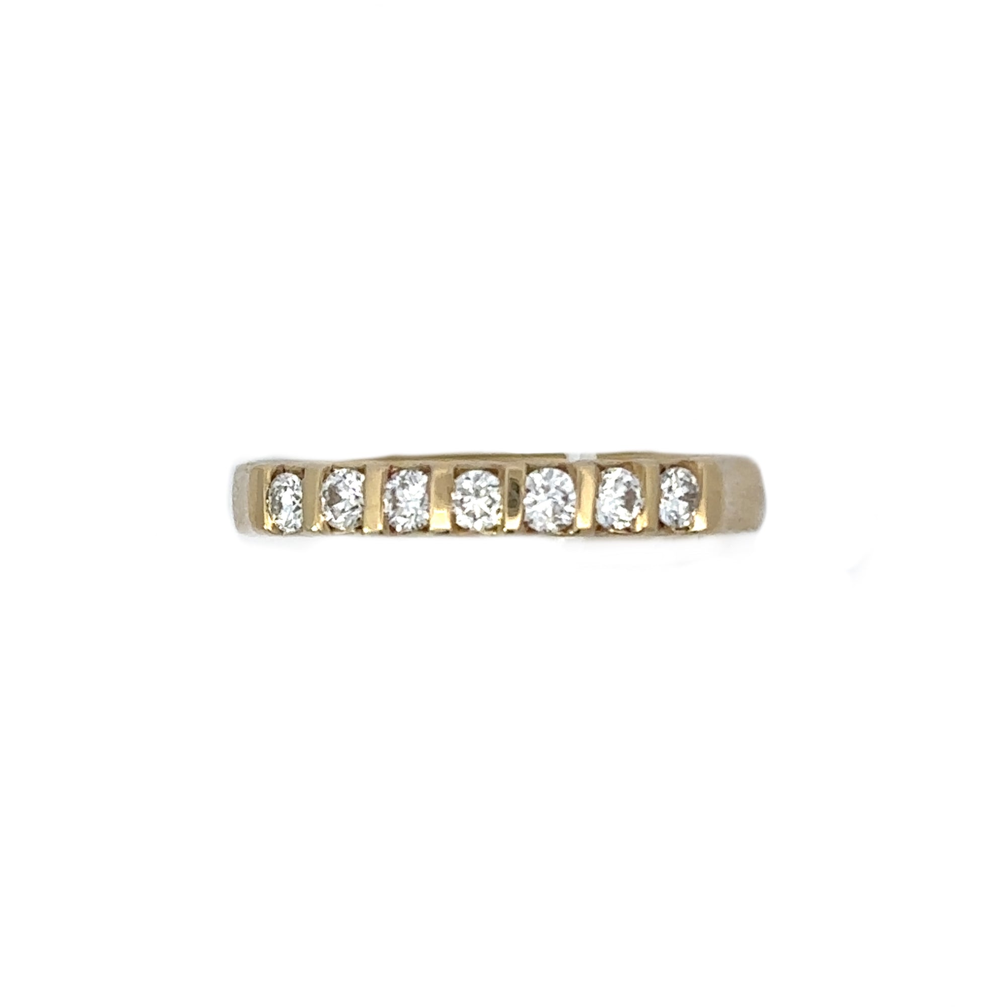 Anello vera in oro giallo diamanti (1454)