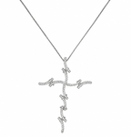 Collana  in oro bianco con crocifisso (2199)