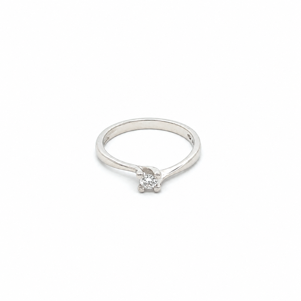 Anello solitario in oro bianco (2164)