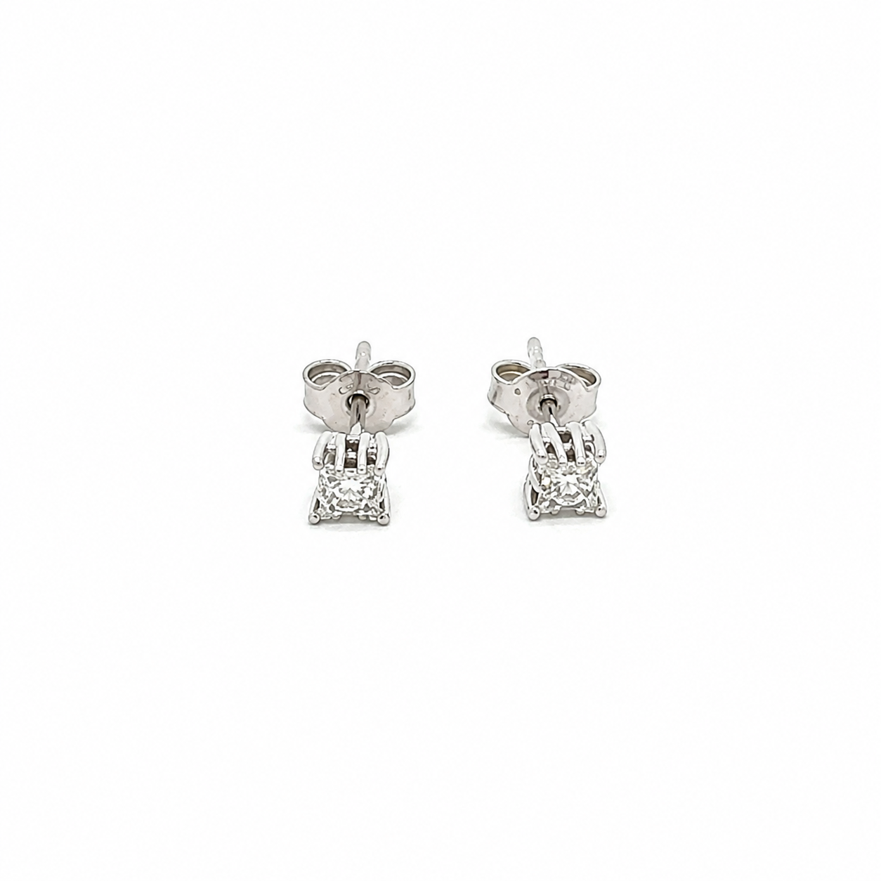 Orecchini punti luce in oro bianco e diamanti (M003)