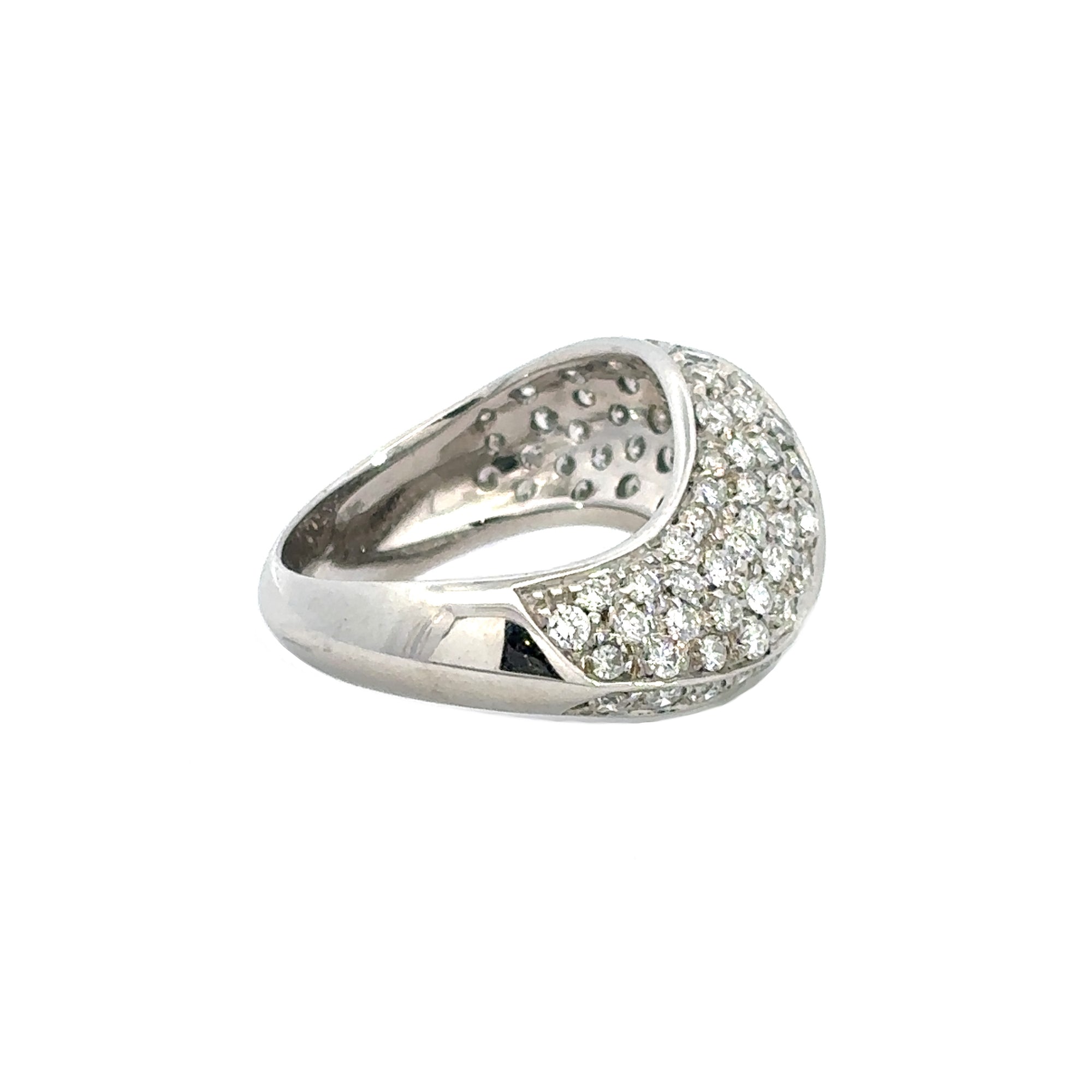 Anello fascia in oro bianco con diamanti (1277)