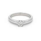 Anello solitario in oro bianco e diamante (M1282)