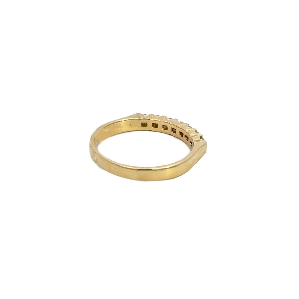 Anello vera in oro giallo diamanti (1454)