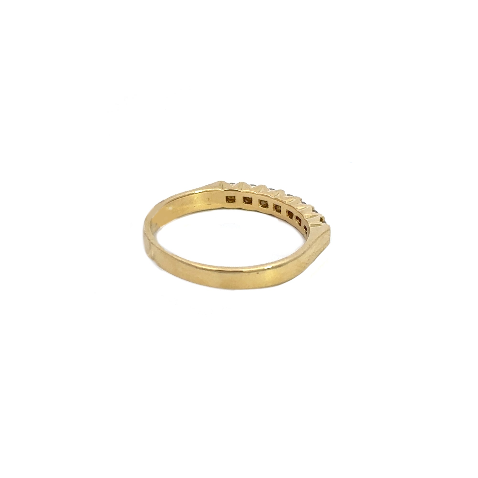 Anello vera in oro giallo diamanti (1454)