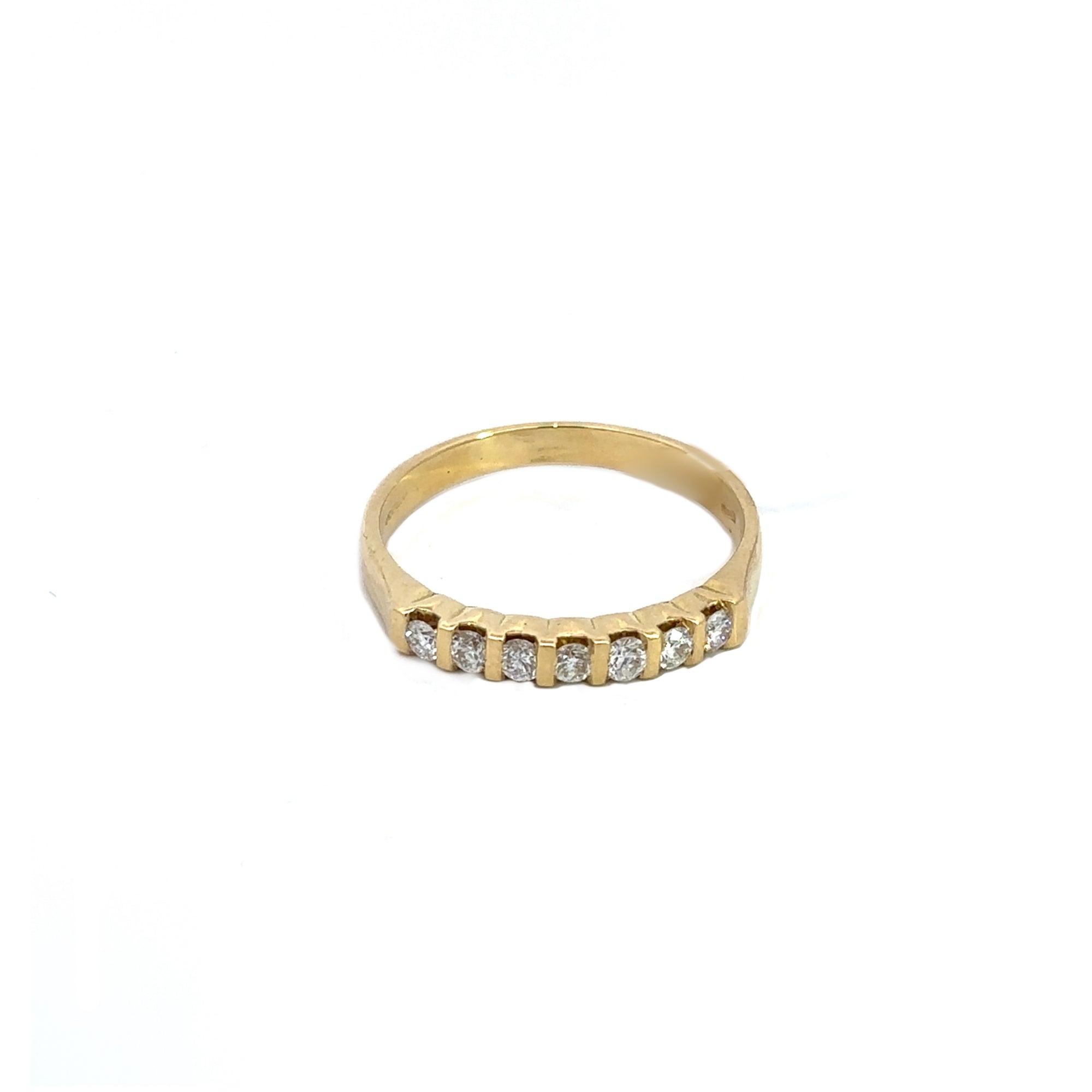 Anello vera in oro giallo diamanti (1454)