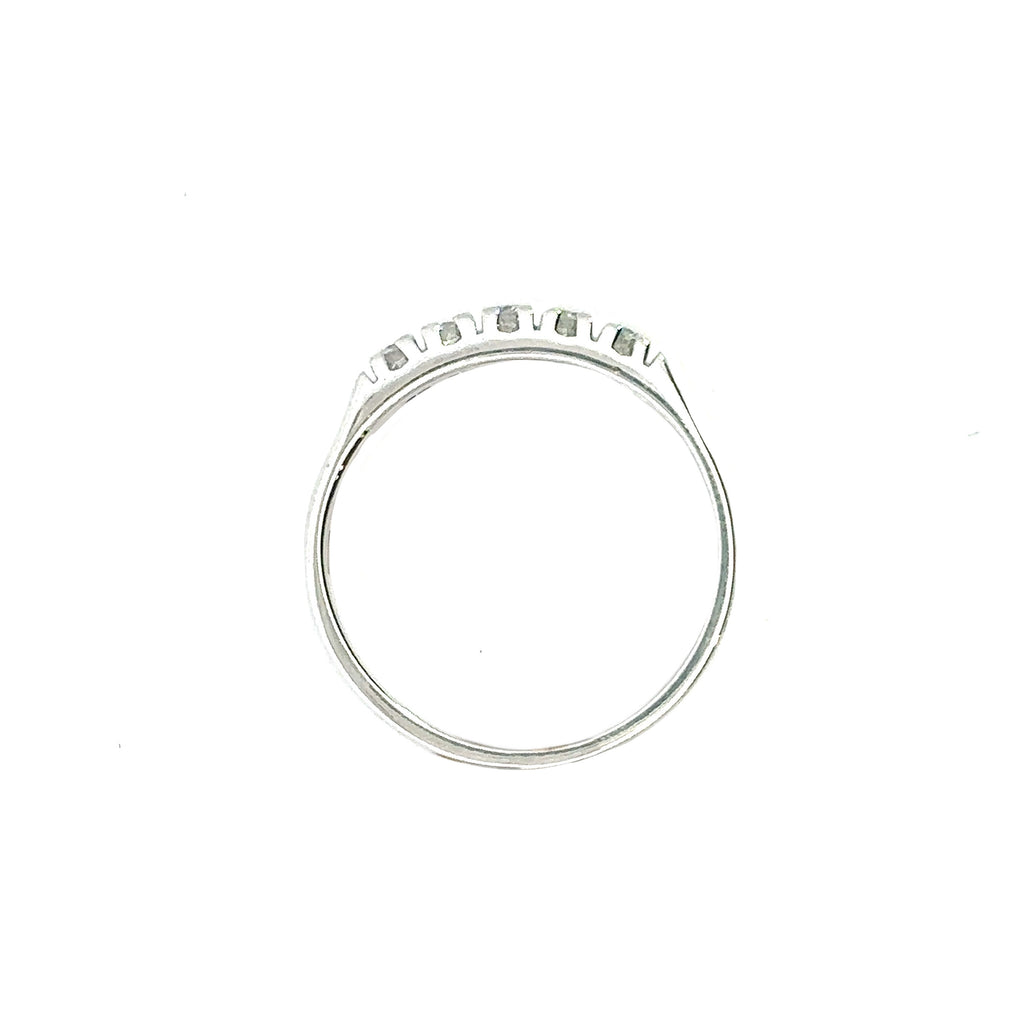 Anello veretta in oro bianco e diamanti (1256)
