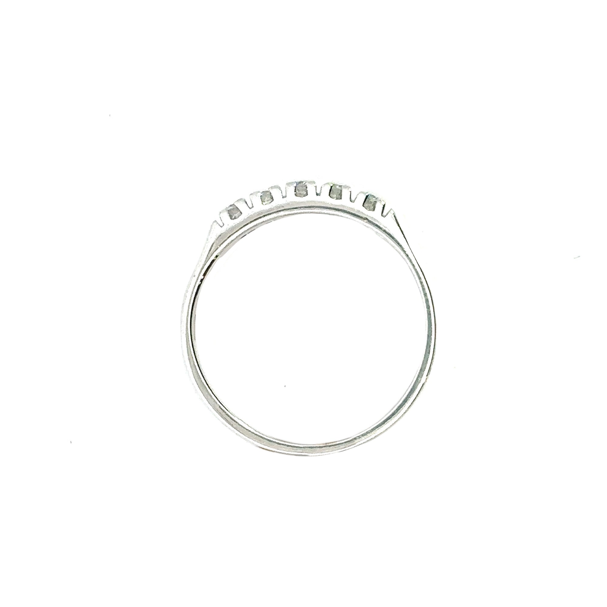 Anello veretta in oro bianco e diamanti (1256)