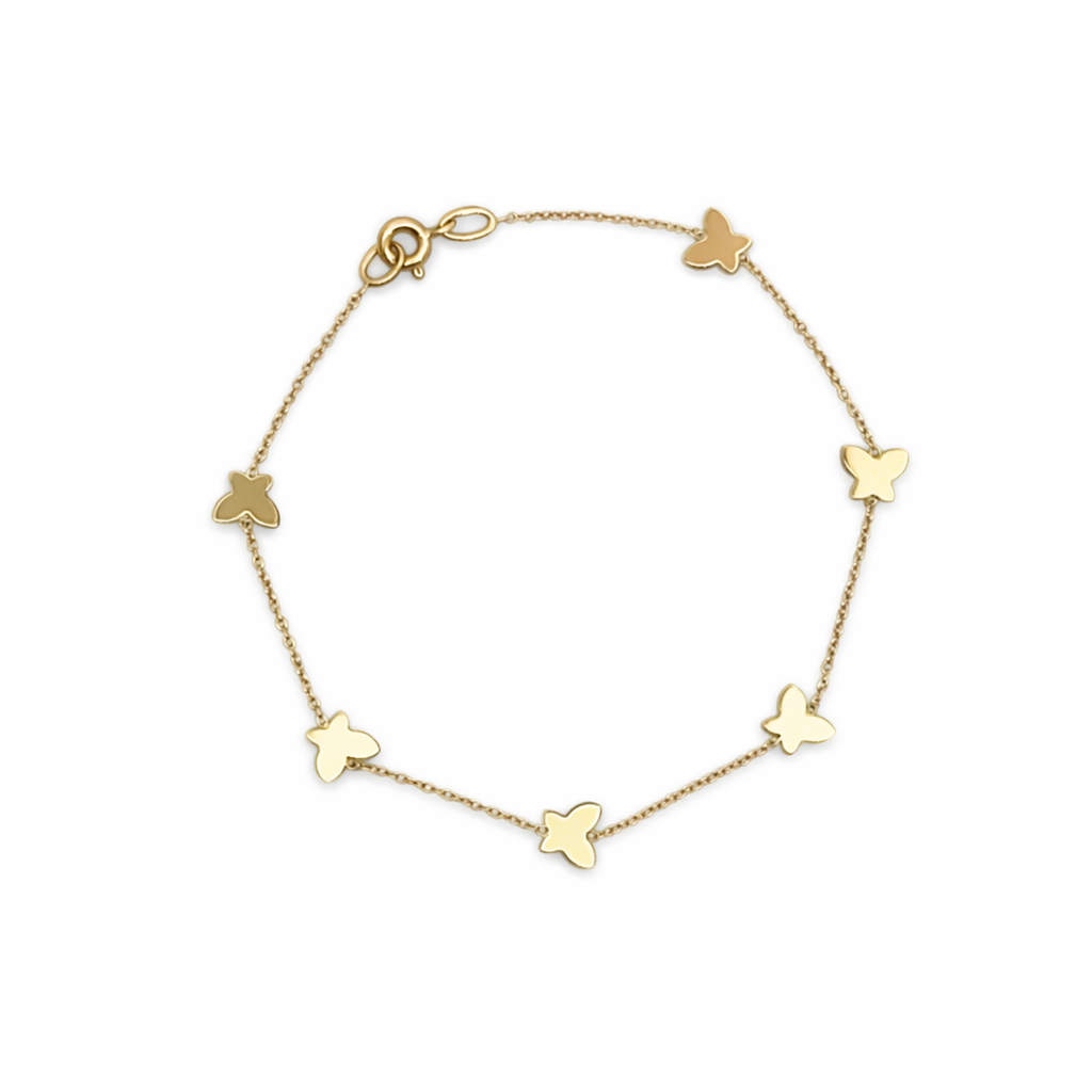 Bracciale in oro giallo con Farfalle (1736)
