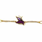 Bracciale in oro giallo con Farfalla smaltata (1869)