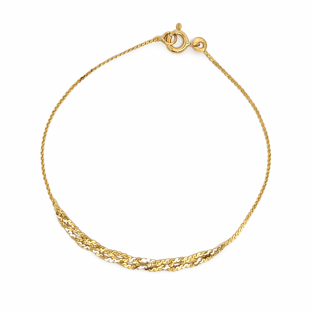 Bracciale in oro giallo a Treccia (1790)