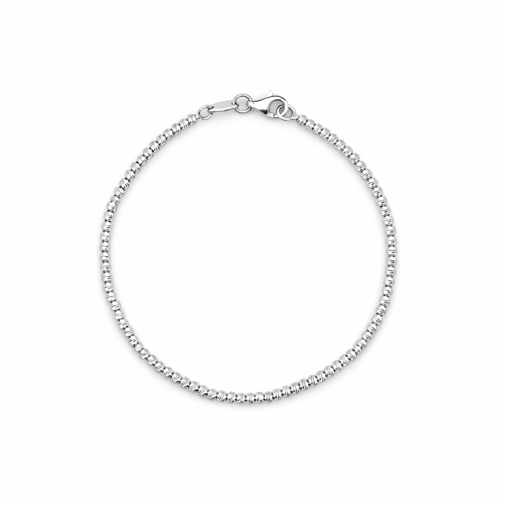 Bracciale in oro bianco sfere (1714)