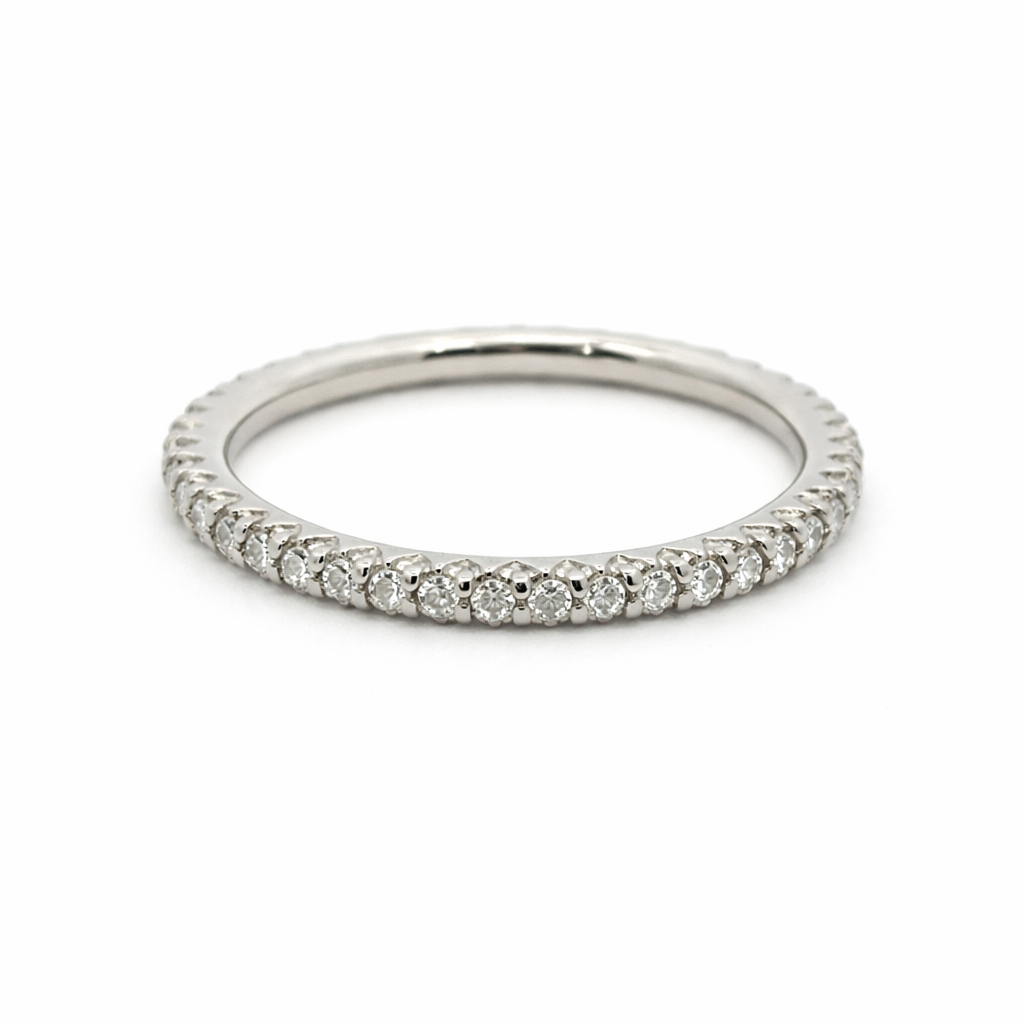 Anello veretta in oro bianco e diamanti (1902)