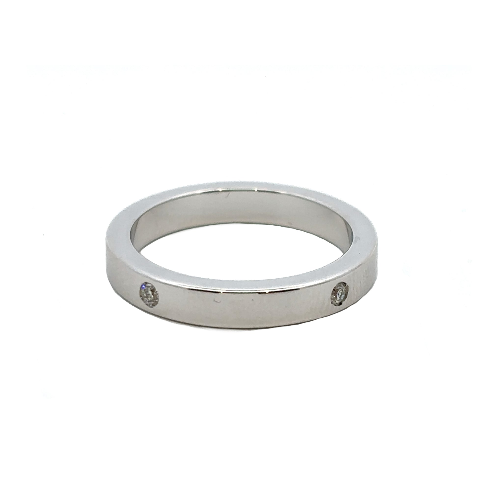 Anello fascia Miluna in oro bianco e diamanti (1638)