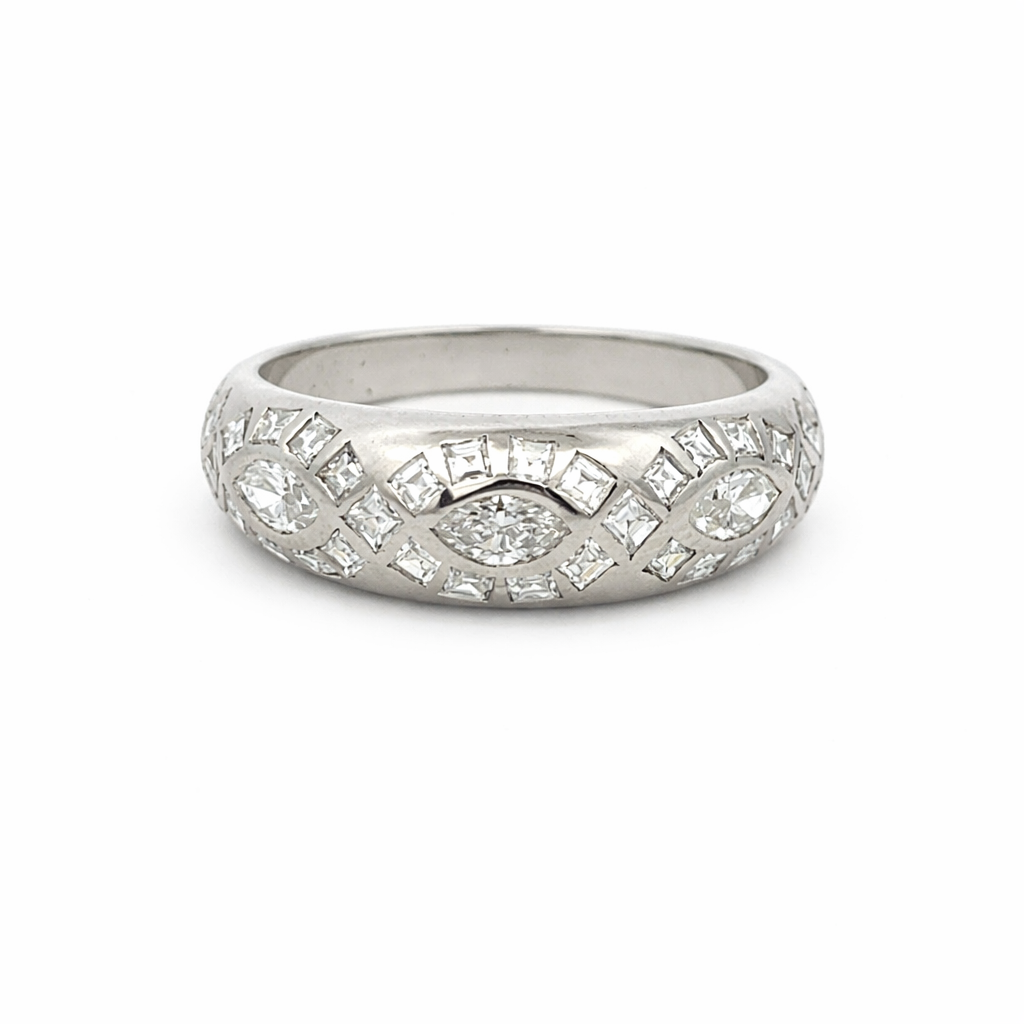 Anello in oro bianco e diamanti (1937)