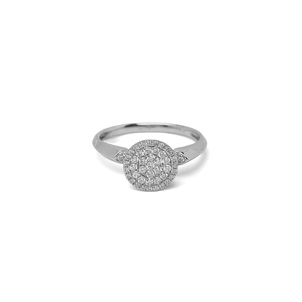 Anello in oro bianco pavé diamanti (1468)