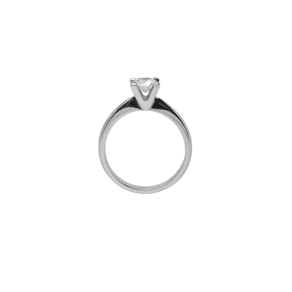 Anello Solitario in oro bianco con diamante (1264)