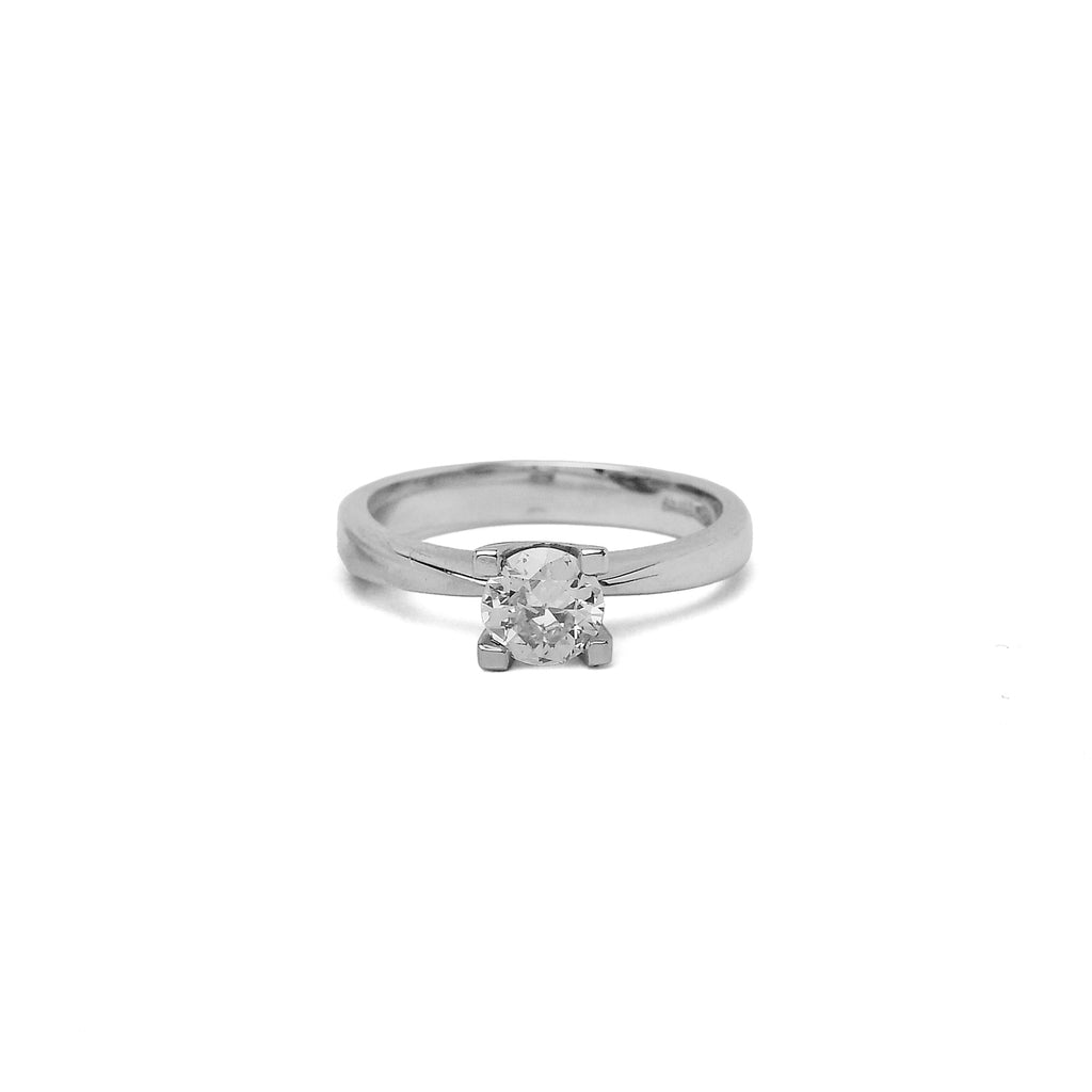 Anello Solitario in oro bianco con diamante (1264)