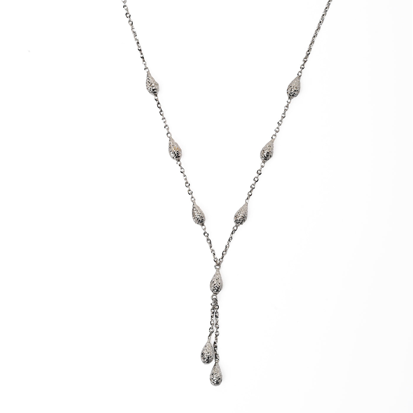 Collana  in oro bianco gocce (1640)