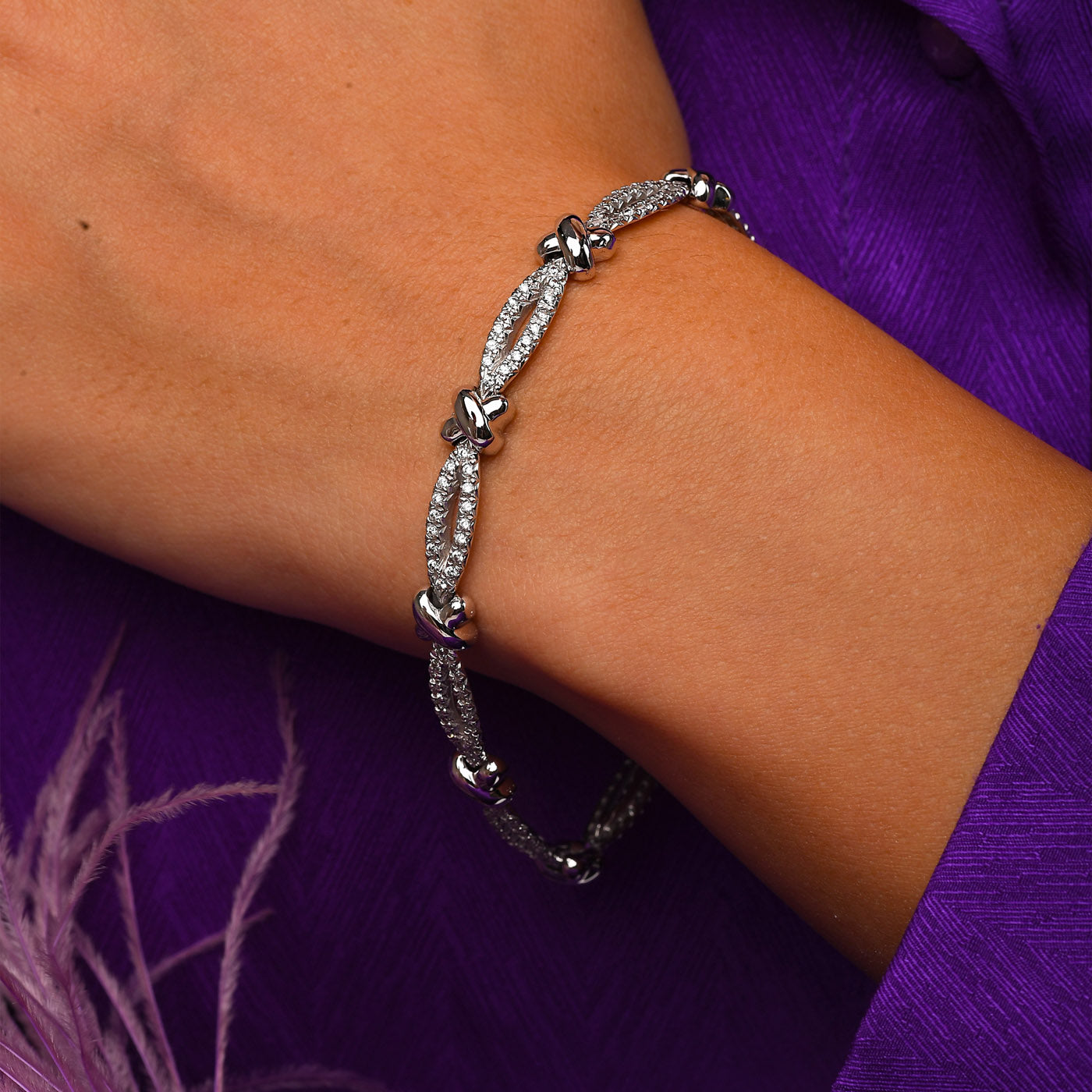 Bracciale tennis con maglie