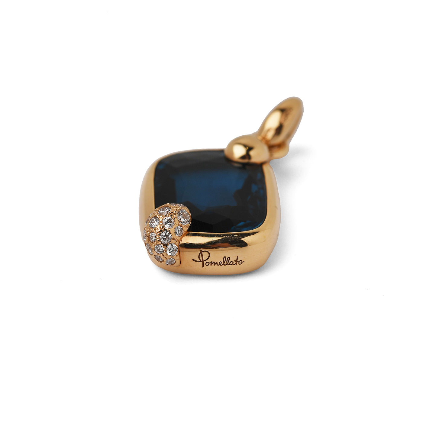 Ciondolo Pomellato Ritratto topazio blu e diamanti