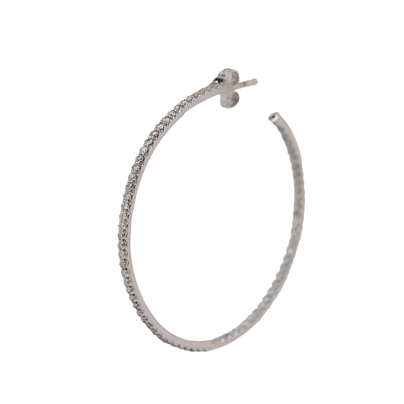 Orecchini Cerchio in Oro Bianco con Diamanti (1758)
