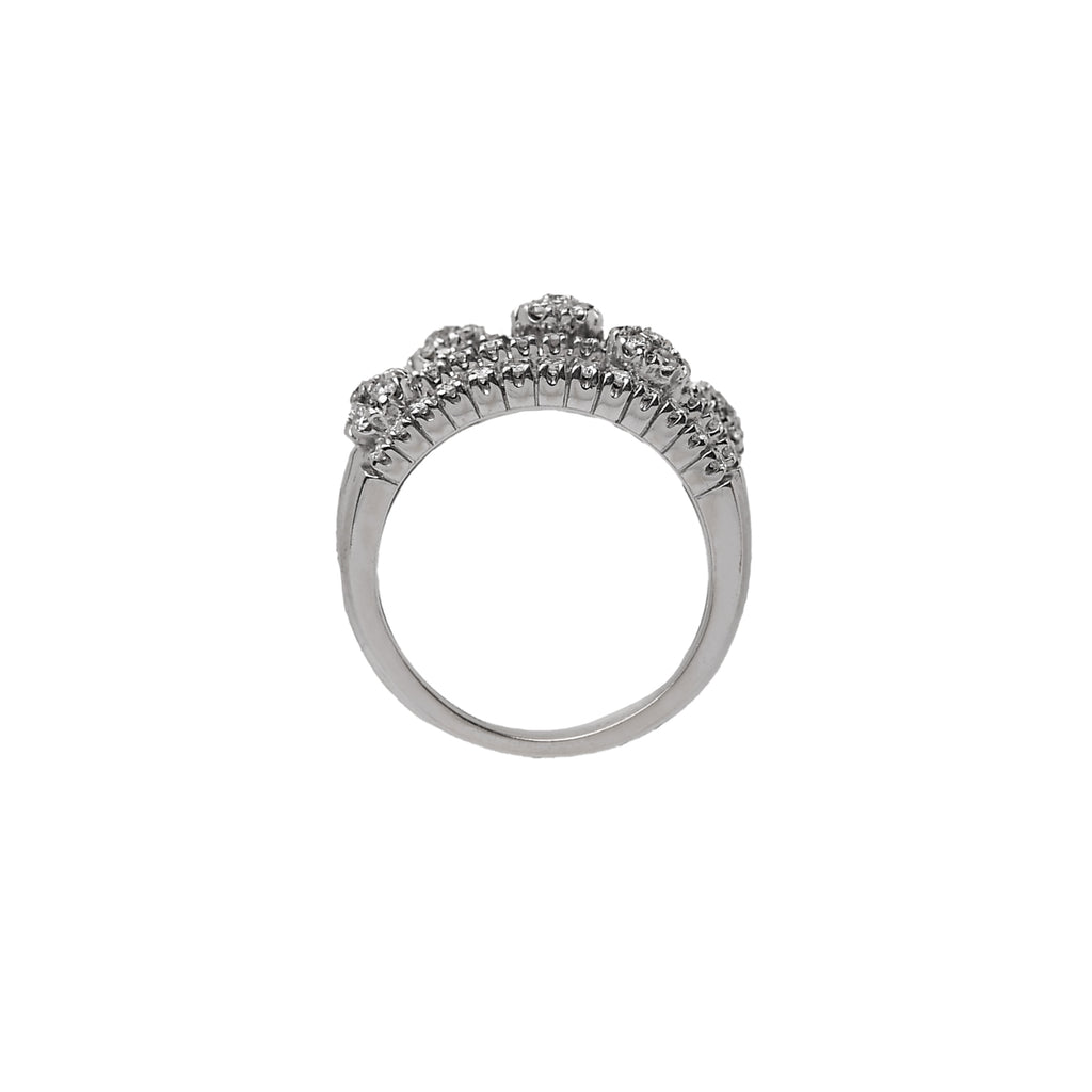 Anello a fascia in oro bianco con diamanti (1749)