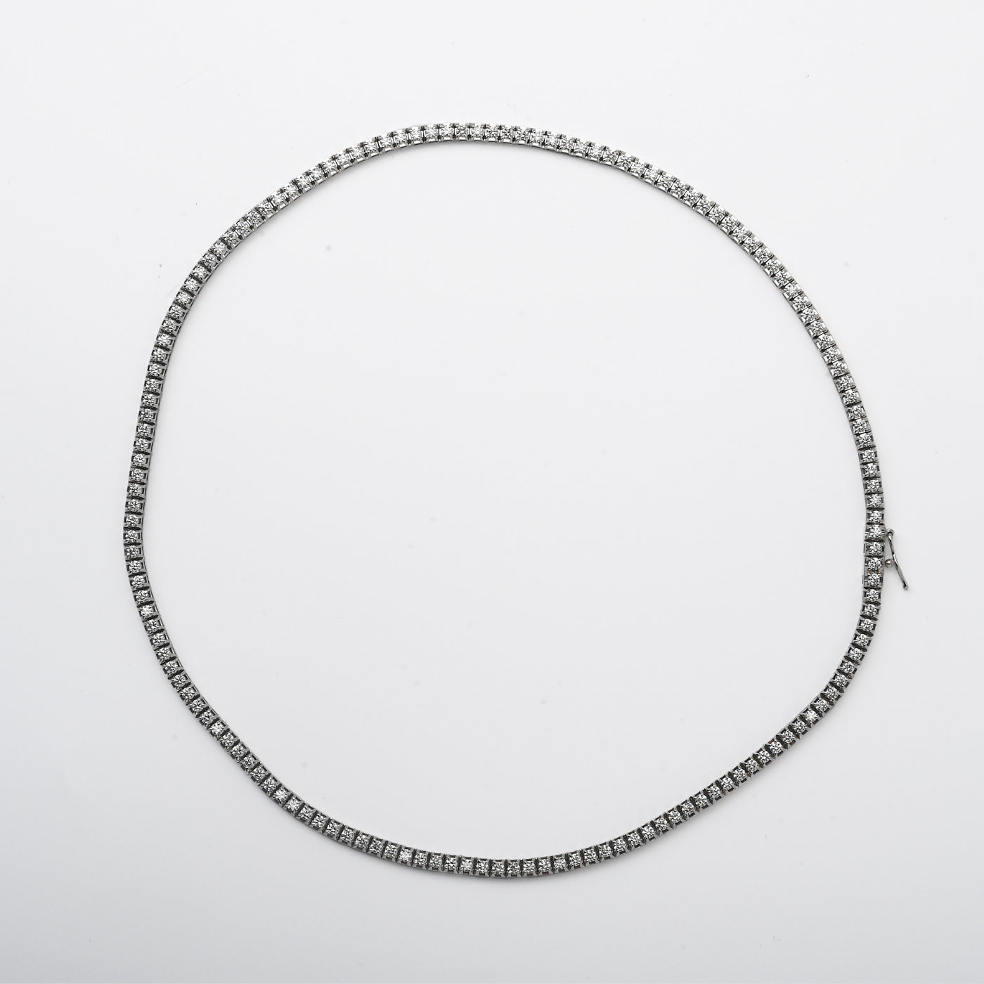 Bracciale tennis in oro bianco e zirconi (1595)