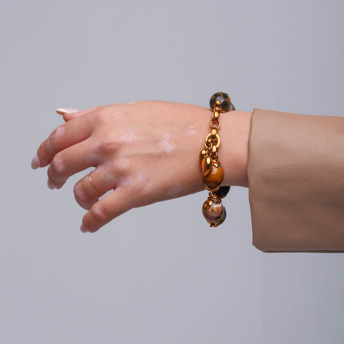 Bracciale Tamara Comolli in Oro Rosa con pietre naturali