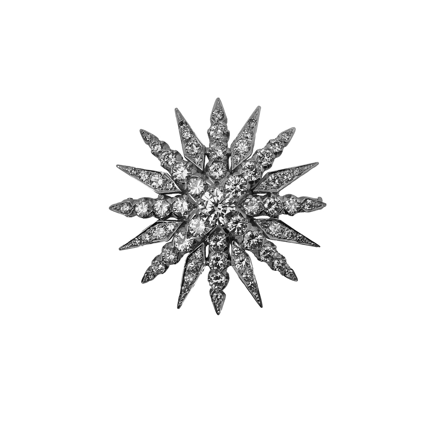 Spilla con diamanti in platino