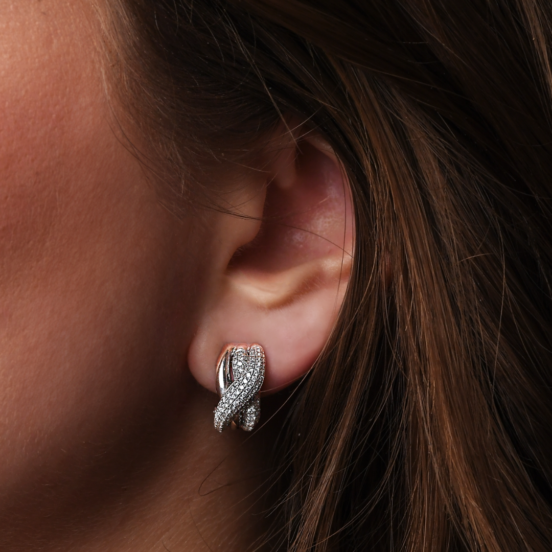 Orecchini in oro bianco diamanti (1578)