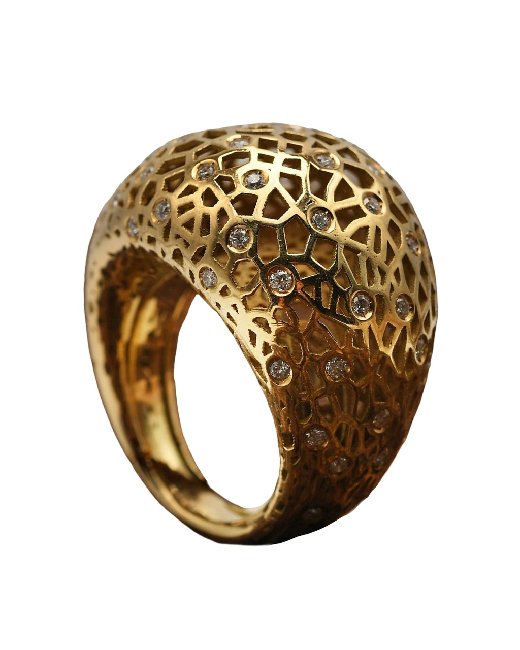 Anello in oro giallo e diamanti (1378)