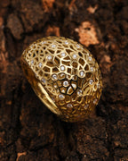 Anello in oro giallo e diamanti (1378)