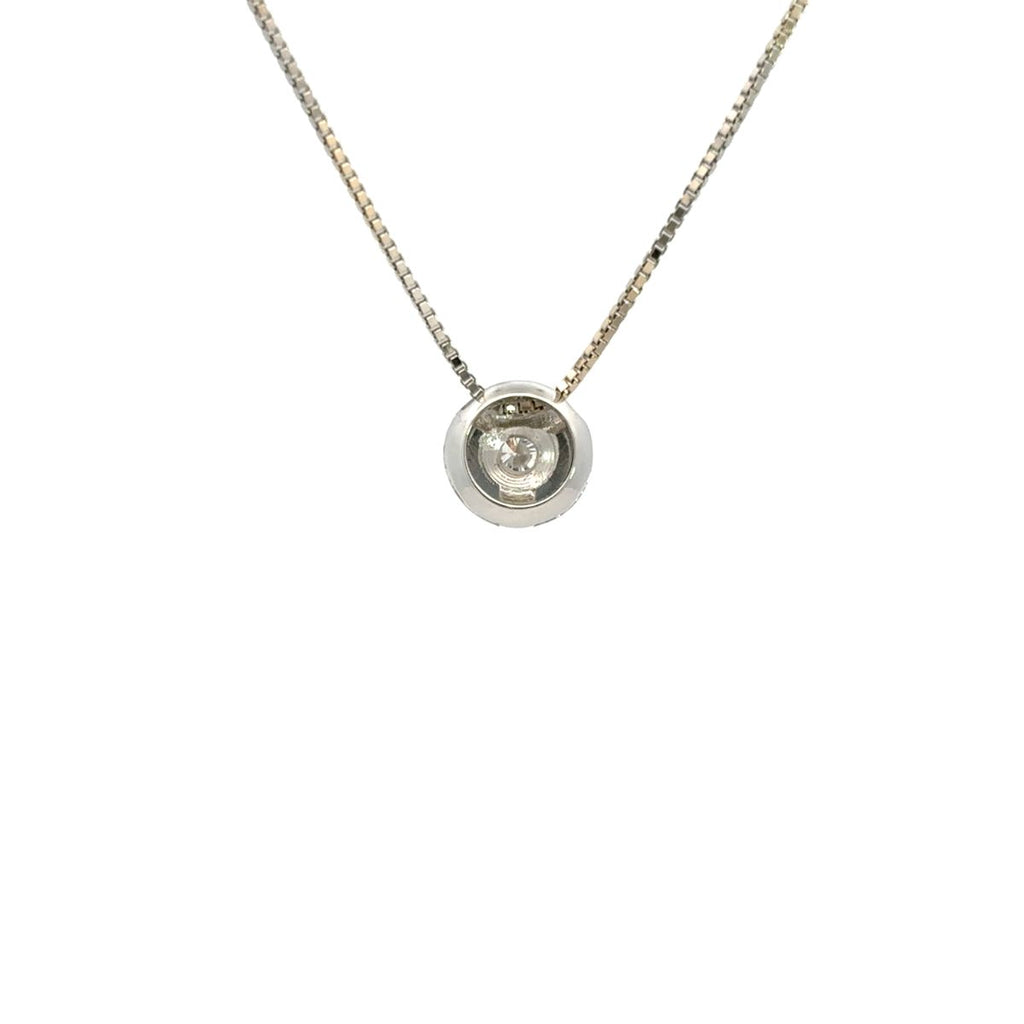 Collana in oro bianco punto luce diamante (1475)