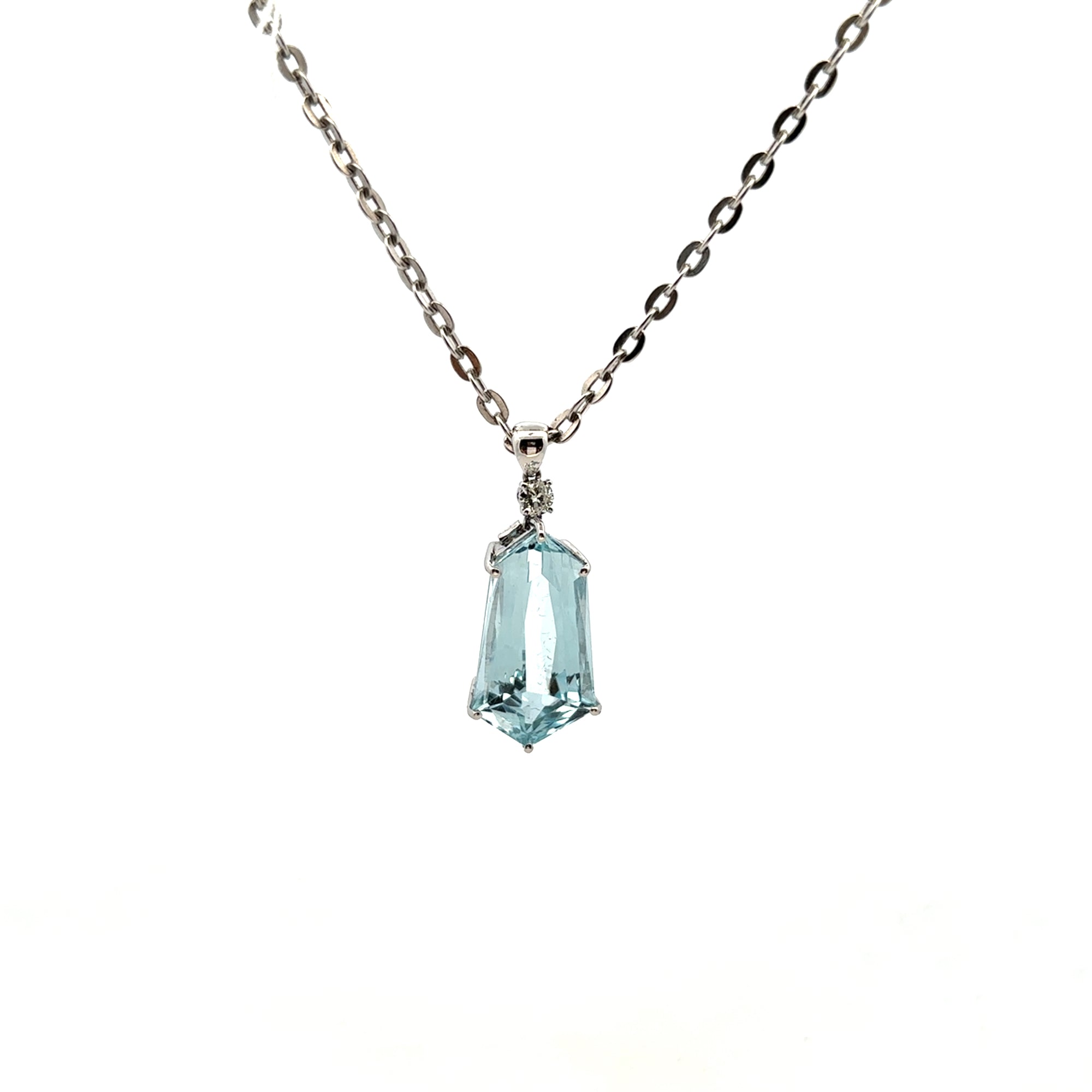 Collana acquamarina in oro bianco (1921)