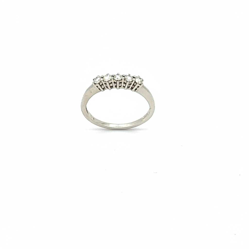 Anello vera in oro bianco (M009)