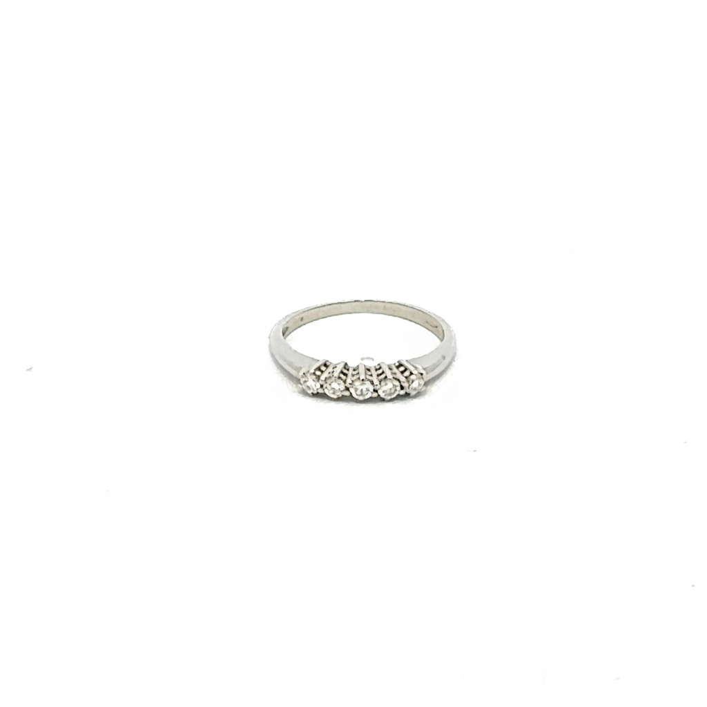 Anello vera in oro bianco (M009)